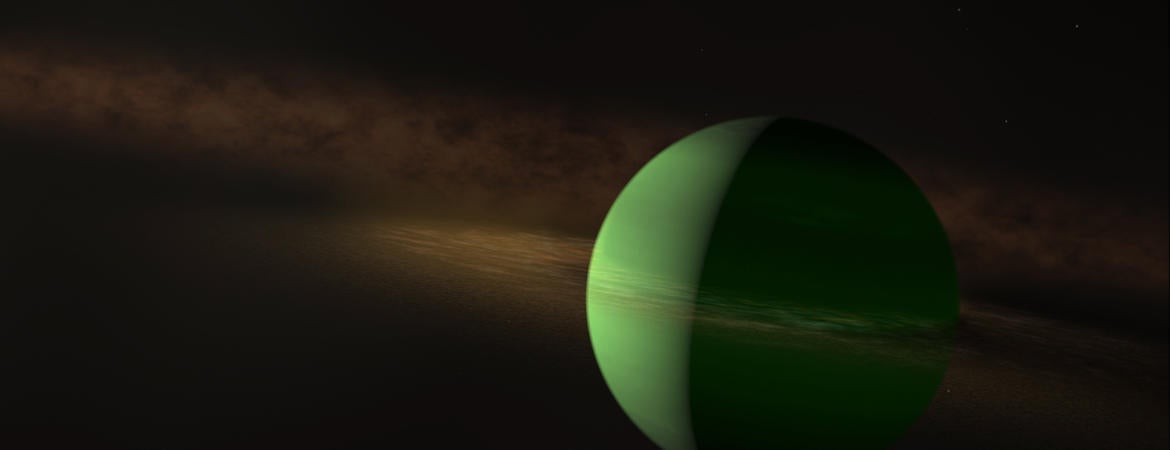 An artist's rendering of the AU Mic star system. (NASA’s Goddard Space Flight Center)